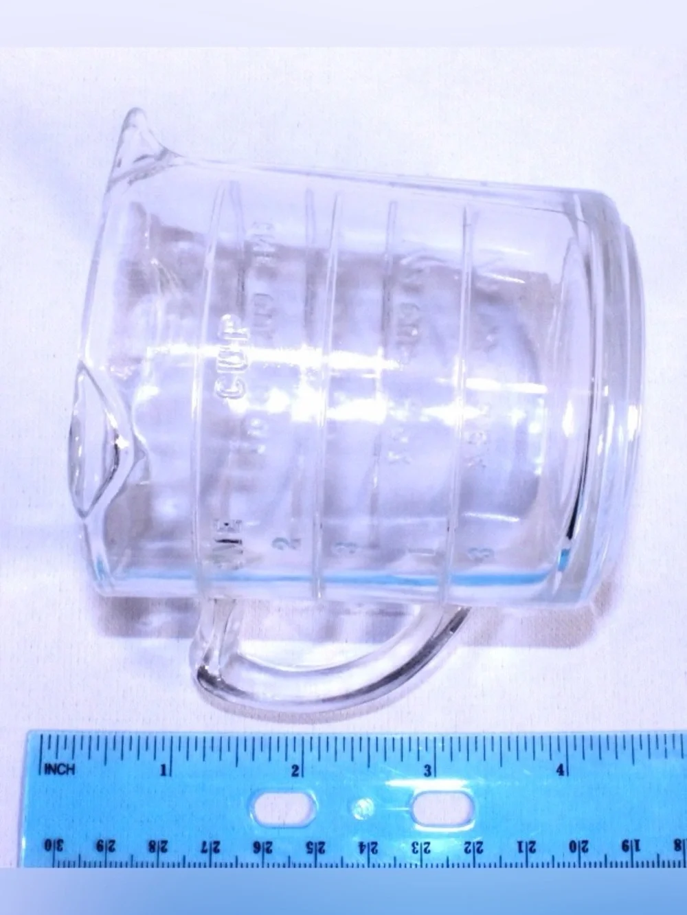 Antique Glass Measuring Cup with Handle - Transparent ONE CUP - Three Spouts